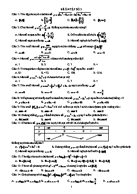 Toán 12 - Đề ôn tập số 3